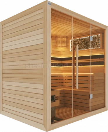 Четырехместная финская сауна Luxury из кедра